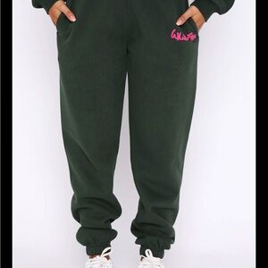 White Fox Boutique Dark Green Joggers